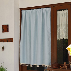 Tenda a Metà Altezza in <span class=keywords><strong>Lino</strong></span>-<span class=keywords><strong>Cotone</strong></span> Tinta Unita DaiRui per Porte e Ingressi - Product Image 6