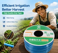 Selang Tetes Hitam 16mm HDPE LDPE LLDPE Bahan Baku Untuk Sistem Penyiraman Tetes Pertanian Rumah Kaca