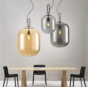 Zeal Lighting, candelabro de alambre colgante de último diseño para Bar, mesita de noche, luz colgante de cristal gris ahumado - Product Image 3