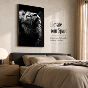 Peinture numérique haute définition sur porcelaine, portrait de lion moderne, art acrylique, <span class=keywords><strong>cadre</strong></span> en alliage d'aluminium pour salon - Product Image 3