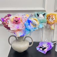 Vente en gros de baguette magique de fée populaire, paillettes étoilées, bouquet de graduation, poupée en peluche douce pour Halloween, Saint-Valentin chinoise