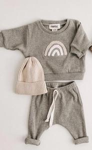 Cartoon <b>Rainbow</b> Kids Clothes Baby Sets Warm Winter Clothing Set Long Sleeve Baby Boys <b>Tops</b>+Pant Set - Product Image 6
