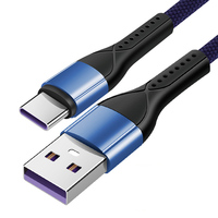Cable de Datos USB-C de Carga Rápida 6A con Conductor de Cobre Puro, Trenzado de TPE/Nylon, Compatible con Micro USB e iOS para Teléfonos Móviles
