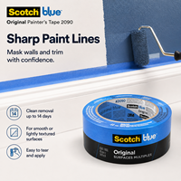 Ruban de masquage 3M ScotchBlue 2090, 24 mm x 55 m, bleu, retrait propre en 14 jours pour murs, verre, carrelage et garnitures