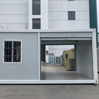 Conteneur moderne de 20 pieds, 1 chambre, bureau portable détachable, maison préfabriquée, facilement installable, modulaire, école, appartement, hôtel, villa