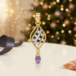 Exquisito Colgante Geométrico de Oro Natural, Moderno Charm de Diamantes en Oro Blanco, Regalo de Lujo para Mujer, Boda, Fiesta - Product Image 5