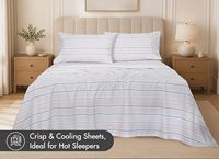 Ensemble de draps de lit de luxe pour hôtel, 4 pièces, respirant et rafraîchissant, poches profondes, extra doux, sans plis, Oeko-Tex