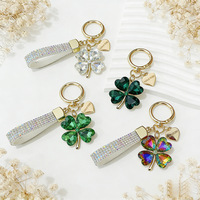 Mini pendentifs trèfle à quatre feuilles en alliage pour femmes, breloques de sac, accessoires mignons, chaînes décoratives DIY, porte-clés, bijoux, cadeau
