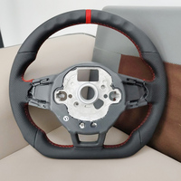 Volant sport en cuir pour Volkswagen VW Golf 5 MK6 MK7 MK8 Jetta Passat Polo Tiguan GTI, accessoires de voiture