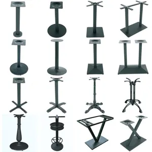 Furniture hardware round square metal office dining coffee table legs OEM height color chair bases