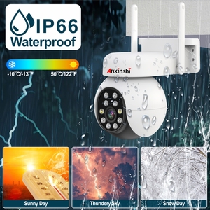 Alarma de doble luz roja y azul para <span class=keywords><strong>SriHome</strong></span> IP66, cámara de red impermeable para exteriores, alarma PTZ PIR de baja potencia, tarjeta SD de visión nocturna - Product Image 4