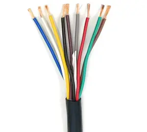 7 core 0.5mm2 0.75mm2 1mm2 1.5mm2 2mm2 2.5mm2 4mm2 6mm2 power cable PVC CE cable for machinery power connect AC power cord