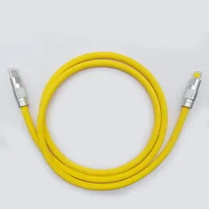 Kabel Pengisian Daya MacBook Laptop 120W Baru Kabel Data Ponsel 5A Kabel Silikon Cair Tipe C Ke C