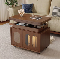 Table basse mobile, salon, usage domestique, table d'appoint pliable pour canapé, armoire latérale pour petits appartements, chariot réglable en hauteur