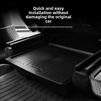 Boîte de rangement ABS sous le siège, style minimaliste professionnel, compatible Tesla Model Y/YL, plateau organisateur pour rangée avant/arrière, marque Kj, modèle k