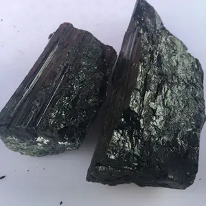 Natural turmalina negra pedra bruta para colecionáveis e decoração