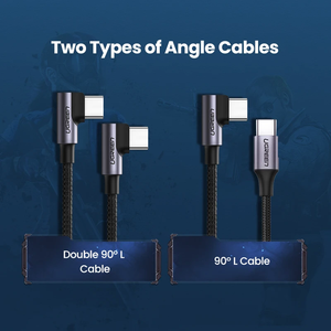 สายชาร์จเร็วแบบ USB Type C หัวงอ 90 องศา 100W สำหรับ US335 สาย USB C หัวงอ 90 องศา สำหรับ US335 U - Product Image 6