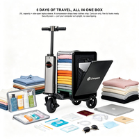Valise trolley électrique intelligente télescopique à 3 roues, 20 pouces, 25 L, en matériau PC, avec poignée en métal, durable, pour une utilisation en extérieur, à l'aéroport ou à l'hôtel