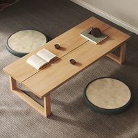 Table de salle à manger rectangulaire en bois massif de style moderne ensemble combiné de chaises de table basse de salon pour la cuisine à usage domestique