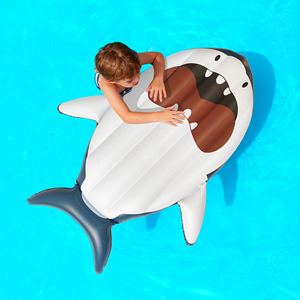 Flotador Inflable de Tiburón para Niños, Diversión Acuática, Colchoneta Flotante de PVC, Tubo Flotante para Piscina - Product Image 1