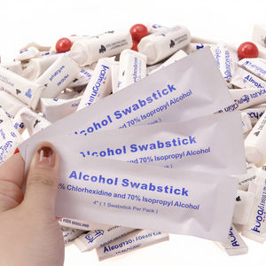 Coton-tige jetable de premiers soins avec logo personnalisé rempli de liquide alcoolisé pour une réponse rapide et plus pratique - Product Image 1