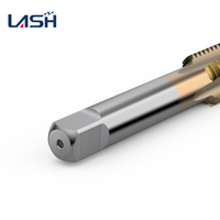 LANSHEN - Tige de taraudage droite en alliage d'aluminium 6542 plaqué titane, profondeur de travail 17mm-48mm, pour gaucher, dureté 60HRC, diamètre 3-30mm