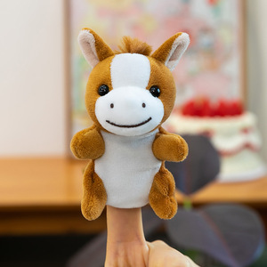 Marionnette à doigts en peluche série Ours de dessin animé, jouet interactif parent-enfant pour l'éducation précoce des enfants, en polyester - Product Image 1