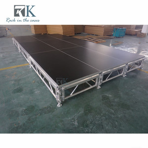 Adjustable Variable Height Quick Assembly Black Non-slip Aluminum <b>Stage</b> - Product Image 6
