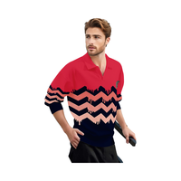 Personnalisé Nouveau Design Logo Patch Broderie Jacquard Football Tricots D'été À Manches Courtes Tricoté Polo Chemise Pull Hommes
