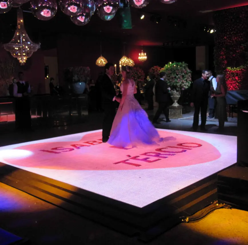 P6.25 High Load Bearing Programmable Wireless Tile Magnetic Digital Wedding Dance Floor Led Display Screen Panel