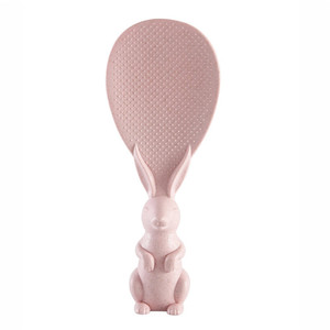 Rabbit Shaped Rice Scoop Beige Pink Non Stick Creative Kitchen <b>Utensil</b> For Rice Cooker - Product Image 5