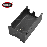 Boîtier de support de batterie en plastique noir standard PP3 (9V) à monter sur panneau, type tiroir 1 cellule pour 94V-2, température de fonctionnement de -20°C à 85°C