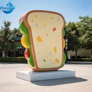 Escultura de Resina de Fibra de Vidrio Realista a Gran Escala Personalizada, Pieza de Arte con Forma de Queso, Pizza y Hamburguesa, Decoración Personalizada para Restaurantes y Hogares - Product Image 5