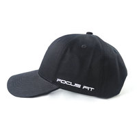 Sombreros bordados en 3D negros personalizados, gorras deportivas con borde curvo y casco profundo, gorras de béisbol de 6 paneles