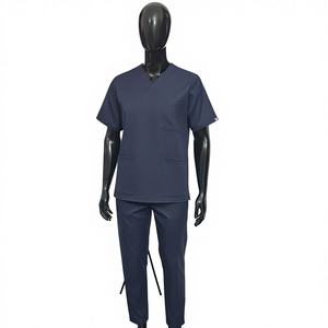 Accesorios de Enfermería, Batas Quirúrgicas Médicas, Uniformes Especiales para Doctores y Enfermeras, Ropa de Trabajo Minimalista de Color Sólido para Hombres y Mujeres, Tela Twill con Spandex - Product Image 1