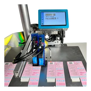 Tij Pequenas Impressoras Jato De Tinta Industrial Desktop Suporta Combinação Barcode Impressora Jato De Tinta Com Correia Transportadora