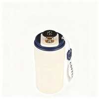 Nouvelle mode 316 tasse de voyage isolée en acier inoxydable couvercle d'affichage de la température bouteille de flacon à vide avec source de lumière LED