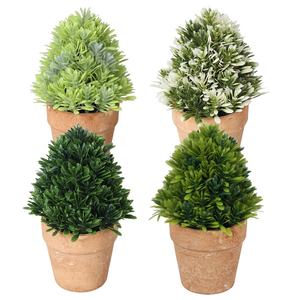 Plante artificielle en pot décorative en plastique écologique durable à bas prix en gros, fausse verdure, fleur, Noël, maison, jardin - Product Image 5