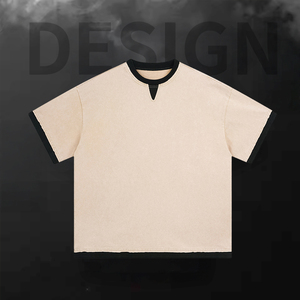 เสื้อยืดโอเวอร์ไซส์สตรีทแวร์คุณภาพสูง ผ้าฝ้ายถัก 100% ขายส่ง เสื้อยืดพิมพ์ลายวินเทจเนื้อหนา สำหรับผู้ชาย สั่งทำได้ - Product Image 1