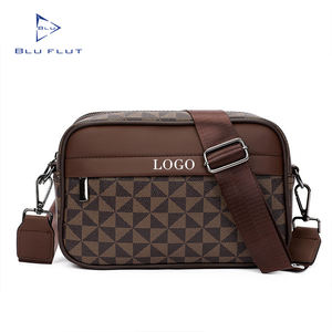 10 Uds. De bolsos de mensajero con logotipo personalizado de alta calidad, bolso de hombro de viaje personalizado de cuero, bolsos cruzados para teléfono para hombres - Product Image 1