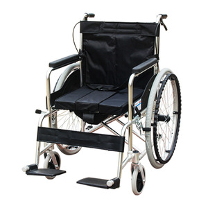 Silla de Ruedas Manual Kaizhi de Aleación de Aluminio con Neumáticos Sólidos de 24 Pulgadas, con Inodoro, Ligera y Plegable para Personas Mayores y con Discapacidad - Product Image 2