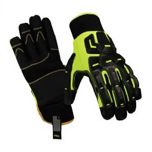 Premium <b>Synthetic</b> <b>Leather</b> Heat Resistant Anti-Slip Safety Gloves Impact-Resistant Adjustable Wristband Industrial Mechanic - Product Image 1