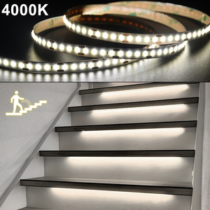 <strong>LED</strong> Stair COB <strong>Light</strong> <strong>Strip</strong> With Black PIR <strong>Motion</strong> <strong>Sensor</strong> Stair Lighting Controller Plug and Play for 0.5M 1M 16 Steps Staircase - Product Image 4