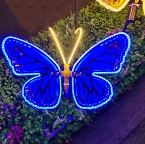 ไฟ LED รูปผีเสื้อกลางแจ้งแบบใหม่ โปร่งใส จำลองแมลง ตกแต่งวันหยุด สวนสาธารณะ สนามหญ้า แสงไฟกลางคืน - Product Image 4