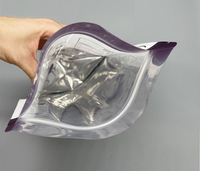 Pochette d'emballage alimentaire personnalisée en papier d'aluminium réutilisable, refermable, pochette debout mate, pour les collations, les fruits secs et les gâteaux
