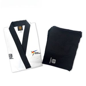 Pantaloni Dobok Poomsae da <span class=keywords><strong>Taekwondo</strong></span> per Uomo Adulto Neri di Alta Qualità Approvati WT per Allenamento e Competizione - Product Image 4