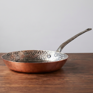 Handmade Copper Frying <b>Pan</b> With Stainless Steel <b>Handle</b> Minimalist Design No Coating For Gas Use And Induction Cooker Use - Product Image 1