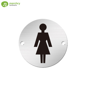 Panneau de porte pour femmes Acier inoxydable Distinguish Gender Signage Panneau de porte de toilette - Product Image 1