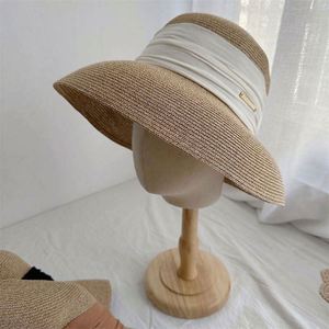 Wholesale Female <b>Straw</b> <b>Hat</b> With Satin Ribbon Breathable Fisherman Round Top Bowler <b>Hat</b> Foldable <b>Straw</b> Beach Sun <b>Hat</b> - Product Image 3