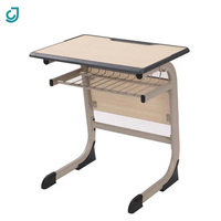 Vente de gros Mobilier scolaire Bureau et chaise d'étudiant fixe simple en métal plastique bois pour salle de classe